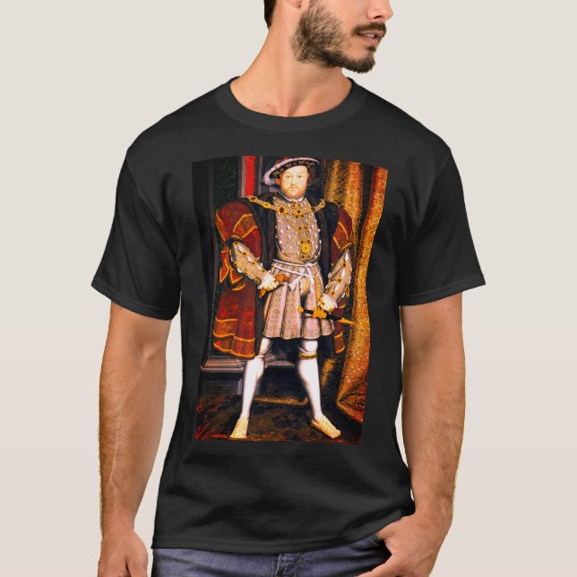 Henry VIII Tudors History King England six Wives T T-Shirt (Front)
