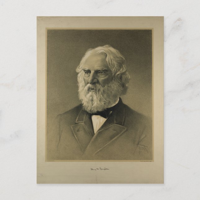 Henry Wadsworth Longfellow Portrait (1888) Postcard (Front)