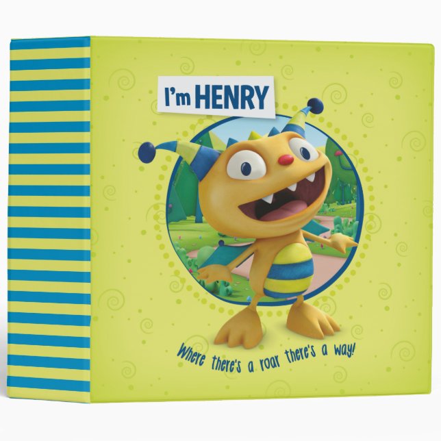 Henry - Where there's a roar there's a way! 3 Ring Binder (Front/Spine)