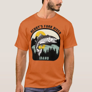 Henrys Fork River Idaho Trout Fly Fishing T-Shirt