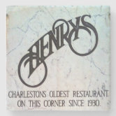 Hank's Seafood Charleston, SC. Marble Coaster | Zazzle