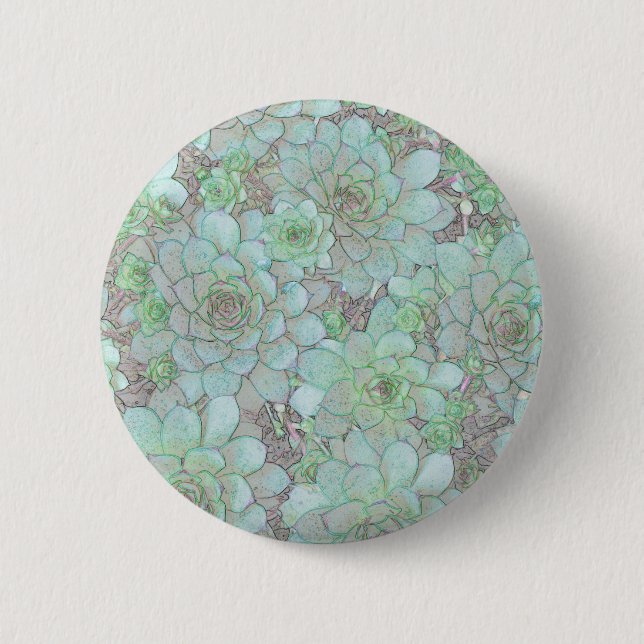 Hens And Chicks Button (Front)