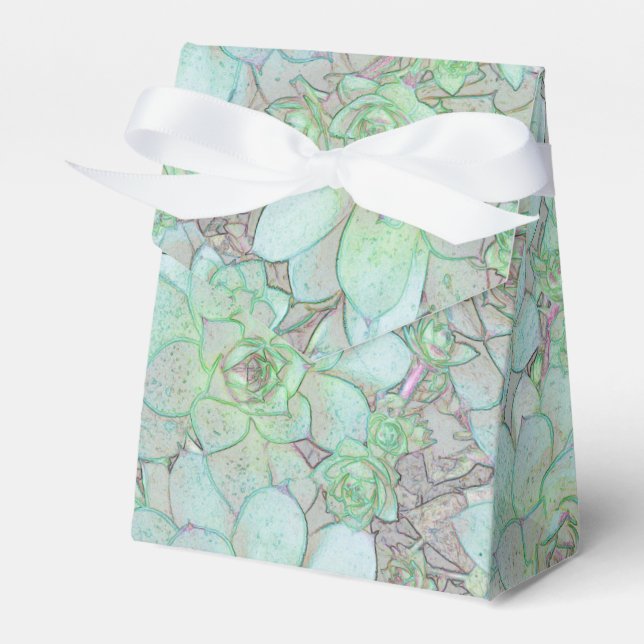 Hens And Chicks Favor Boxes (Front Side)