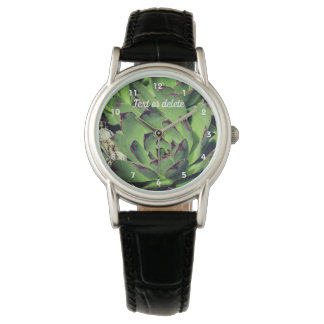 Hens And Chicks Garden Succulents Personalized Watch