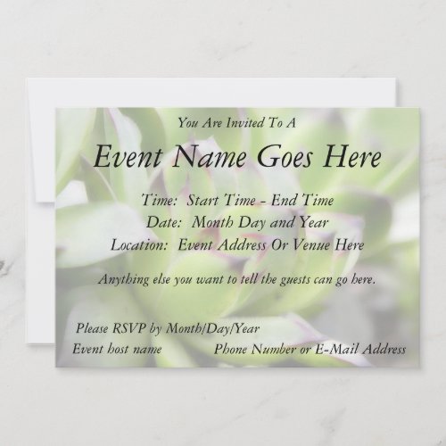 Hens And Chicks - Sempervivum Custom Announcements