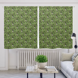 Hens And Chicks Succulents Nature Pattern Blackout Curtains