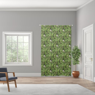 Hens And Chicks Succulents Nature Pattern Blackout Curtains