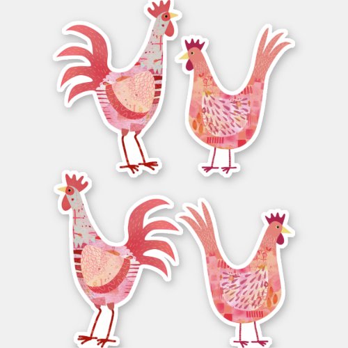 Hens and Cockerels Sticker