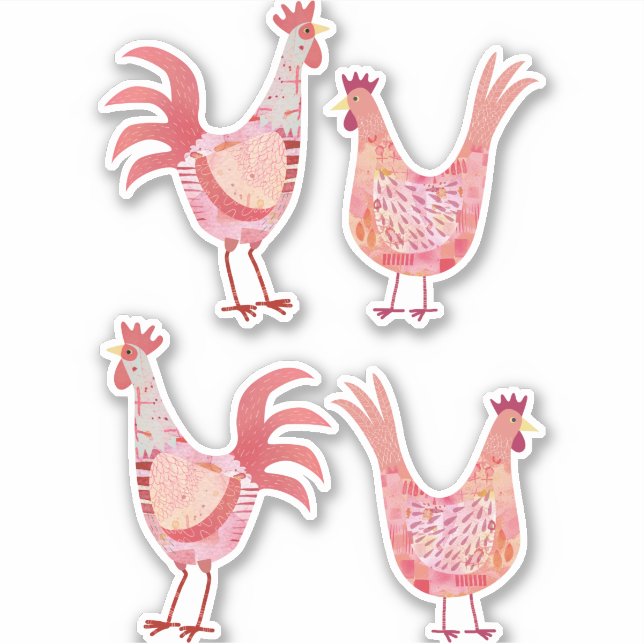 Hens and Cockerels Sticker (Front)
