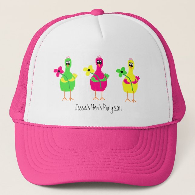 Hens Bridal Party Customizable Trucker Hat (Front)