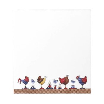 Hens In A Row - Notepad by marainey1 at Zazzle