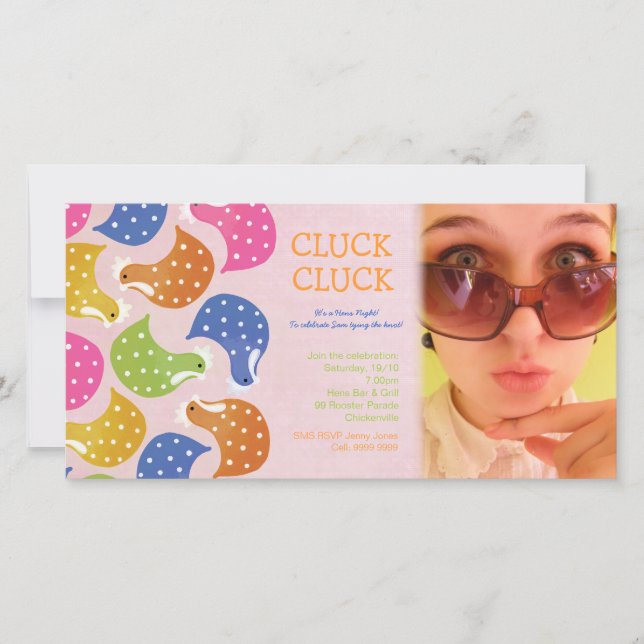 Hens Night Bachelorette Party Event Photo Invite (Front)