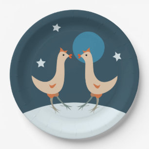 Hens Night Party Funny Chicken Moon Paper Plates