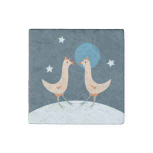 Hens Night Party Funny Chicken Moon Stone Magnet
