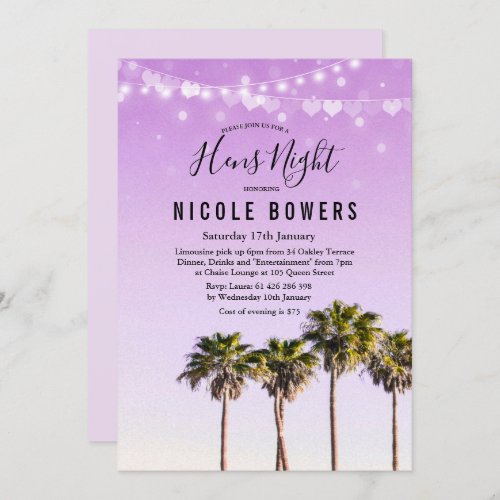 Hens Night Party Tropical Invitation