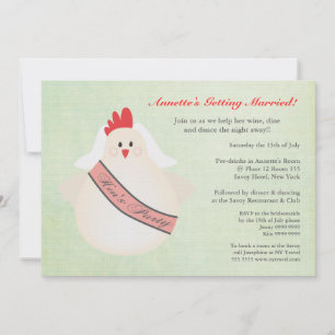 Hen's Party Funny Chicken Illustrated Invite