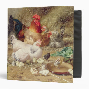 Hens roosting with their chickens binder