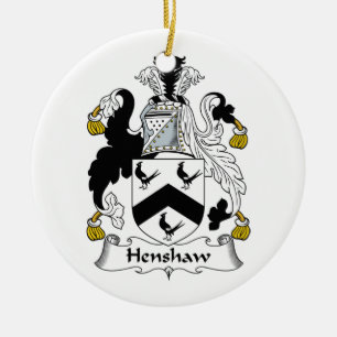 Henshaw Family Crest Ceramic Ornament