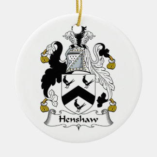 Henshaw Family Crest Ceramic Ornament