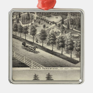 Hensley, Beans residences Metal Ornament