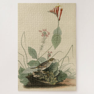 Henslow's Bunting (Sparrow), Audubon Birds America Jigsaw Puzzle