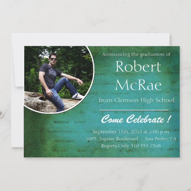 Hep -Grunge photo graduation cards (Front)