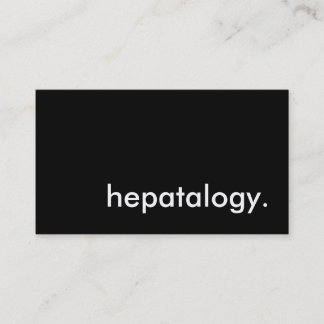 hepatalogy. business card