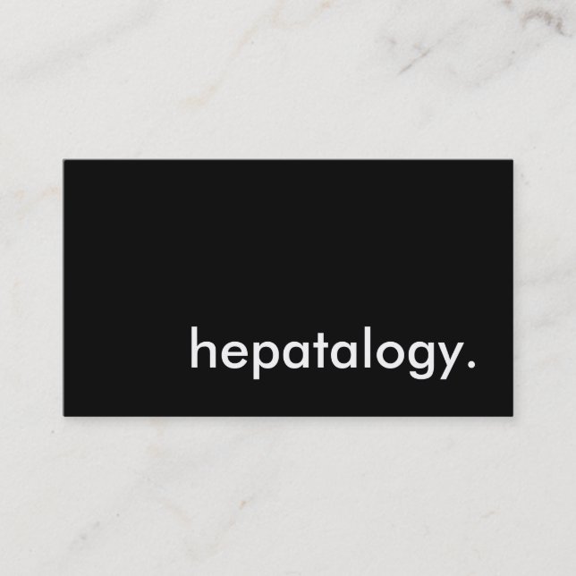 hepatalogy. business card (Front)