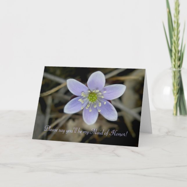 Hepatica Maid of Honor Request Card (Front)