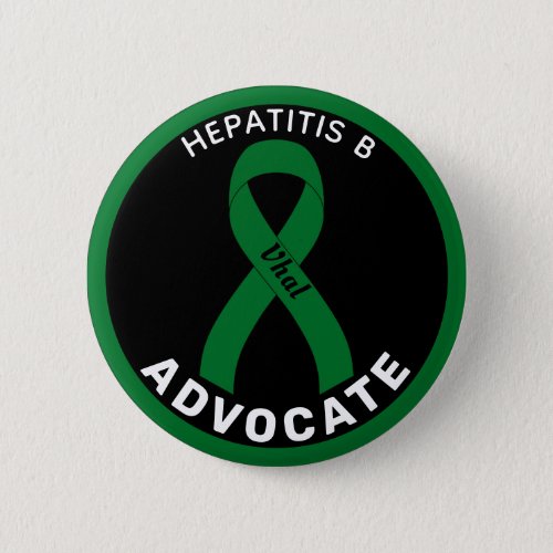 Hepatitis B Advocate Ribbon White Button