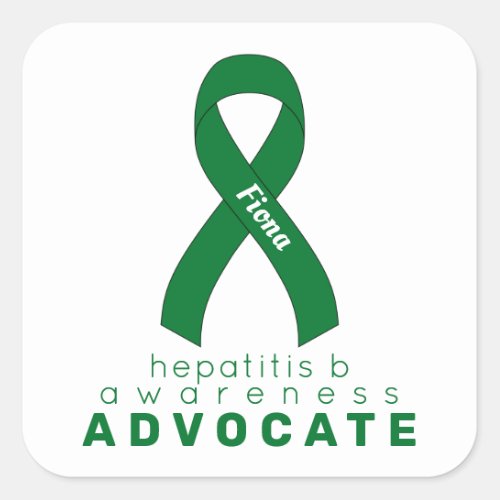 Hepatitis B Advocate White Square Sticker