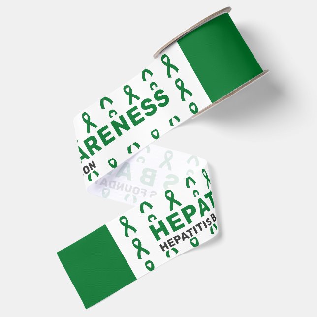 Hepatitis B Awareness Pattern Ribbon (Front+Back)
