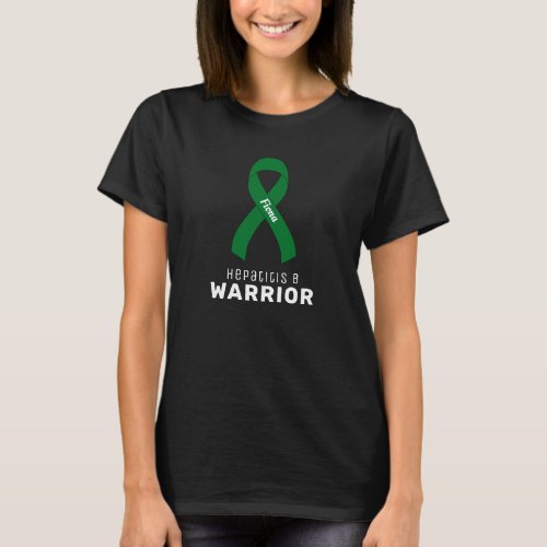 Hepatitis B Warrior Ribbon Black Womens T_Shirt