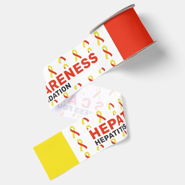 Hepatitis C Awareness Pattern Ribbon (Front+Back)