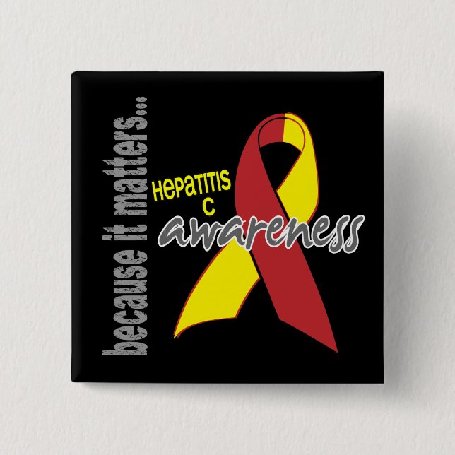 Hepatitis C Awareness Pinback Button (Front)