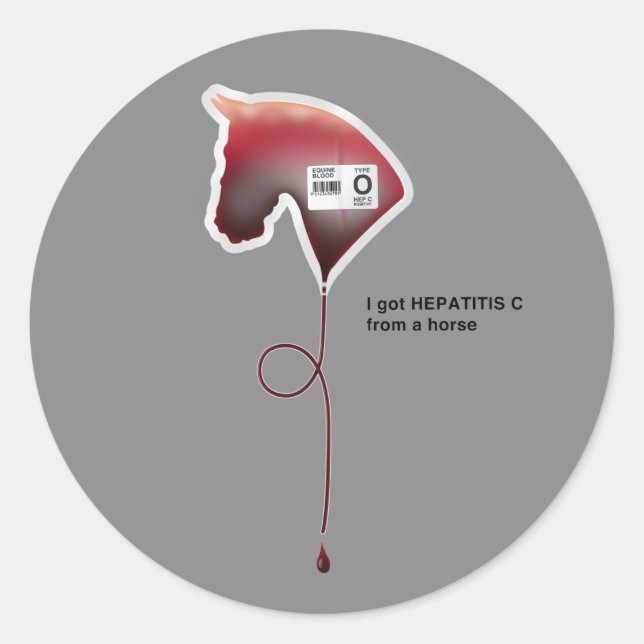Hepatitis C Classic Round Sticker (Front)
