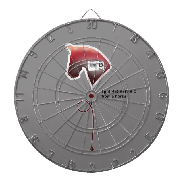 Hepatitis C Dartboard With Darts (Front)
