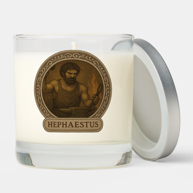 Hephaestus Deity Candle – God of Fire (Lid)