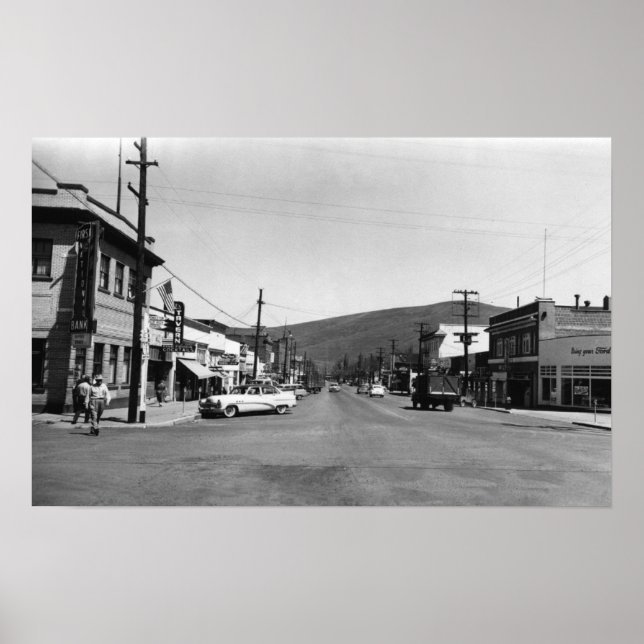 Heppner, Oregon Main Street View Photograph Poster (Front)