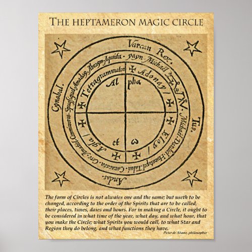 HEPTAMERON MAGICK CIRCLE POSTER