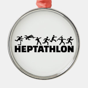 Heptathlon Metal Ornament