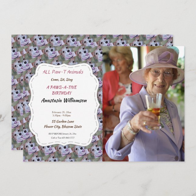 HER 1ST BIRTHDAY INVITE (Front/Back)