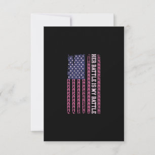 her battle is my battle, design for breast cancer  invitation