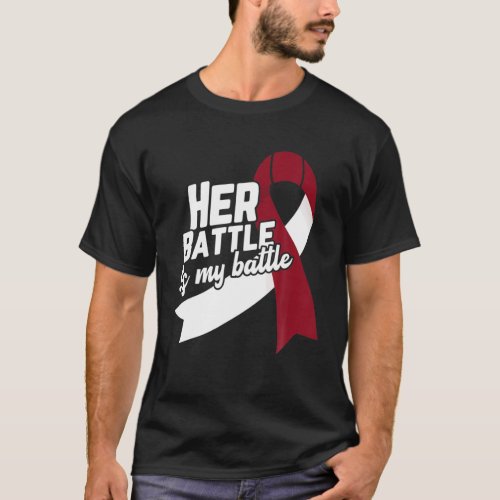 Her Battle Is My Battle Head And Neck Cancer Aware T_Shirt