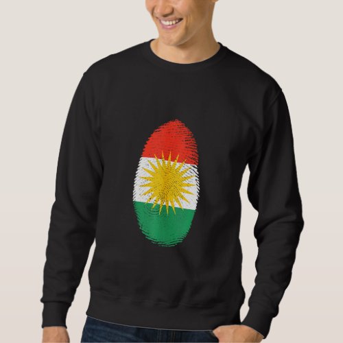 Her Biji Kurdistan Fingerprint Kurdish Sweatshirt
