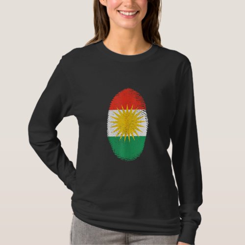 Her Biji Kurdistan Fingerprint Kurdish T_Shirt