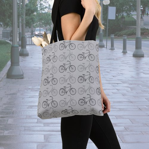 Her Bike Pattern Tote Bag