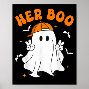 Her Boo & His Boo Funny Matching Halloween Cou Poster