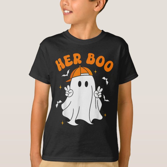 Her Boo &amp; His Boo Funny Matching Halloween Cou T-Shirt (Front)