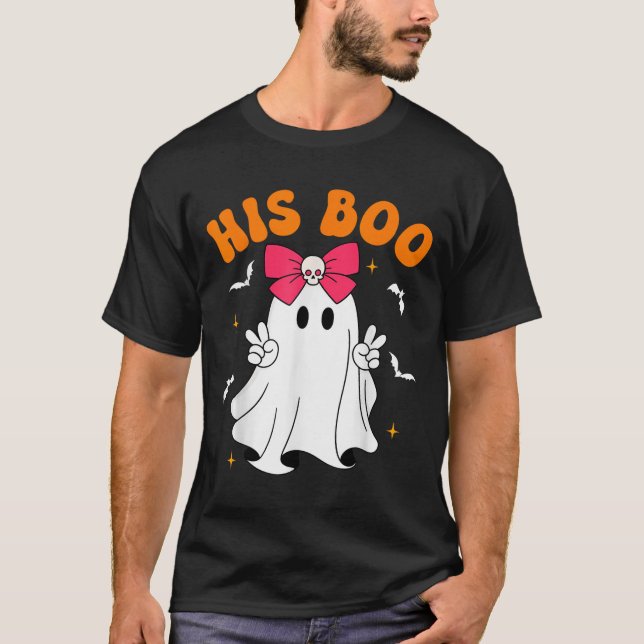 Her Boo &amp; His Boo Funny Matching Halloween Cou T-Shirt (Front)